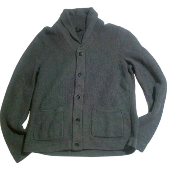 Rag & Bone Mens Cardigan NY Standard Issue Avery Shawl Collar Gray Large - Picture 3 of 7